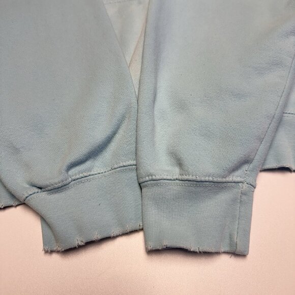 Mooji Mooji Hoodie Sweatshirt Mens Medium 24x24.5 Blue Oversized USA - Picture 5 of 14